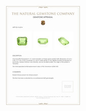 1.21 Ct. Green Peridot from Tanzania Appraisal