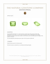 1.21 Ct. Green (Lime Green) Peridot from Tanzania Appraisal