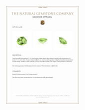 1.19 Ct. Peridot from Tanzania Appraisal