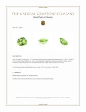 1.19 Ct. Green Peridot from Tanzania Appraisal