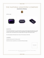 17.56 Ct. Amethyst from Brazil Appraisal