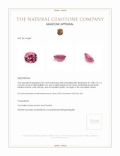 4.56 Ct. Pink Tourmaline from Brazil Appraisal