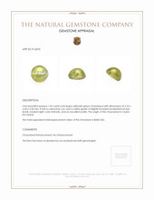 1.05 Ct. Cabochon Chrysoberyl from Ceylon (Sri Lanka) Appraisal