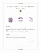 5.41 Ct. Pinkish Purple Amethyst from Brazil Appraisal