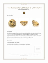 27.94 Ct. Yellowish Brown Citrine from Brazil Appraisal