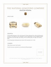 14.49 Ct. Citrine from Brazil Appraisal