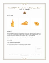 9.52 Ct. Yellowish Orange Citrine from Brazil Appraisal