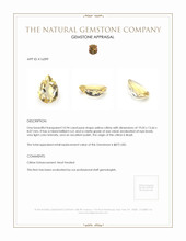 10.94 Ct. Yellow Citrine from Brazil Appraisal