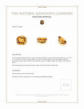 8.39 Ct. Citrine from Brazil Appraisal