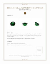 1.51 Ct. Tsavorite Garnet from East Africa Appraisal