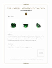 1.43 Ct. Tsavorite Garnet from East Africa Appraisal
