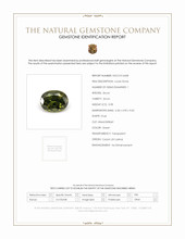 0.98 Ct. Green Zircon from Ceylon (Sri Lanka) Scan Report