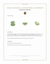 0.39 Ct. Green Zircon from Ceylon (Sri Lanka) Appraisal