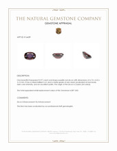 0.97 Ct. Purplish Red Zircon from Ceylon (Sri Lanka) Appraisal