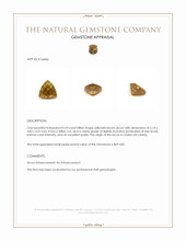 0.69 Ct. Yellowish Brown Zircon from Ceylon (Sri Lanka) Appraisal