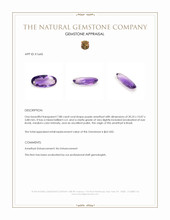 7.88 Ct. Amethyst from Brazil Appraisal
