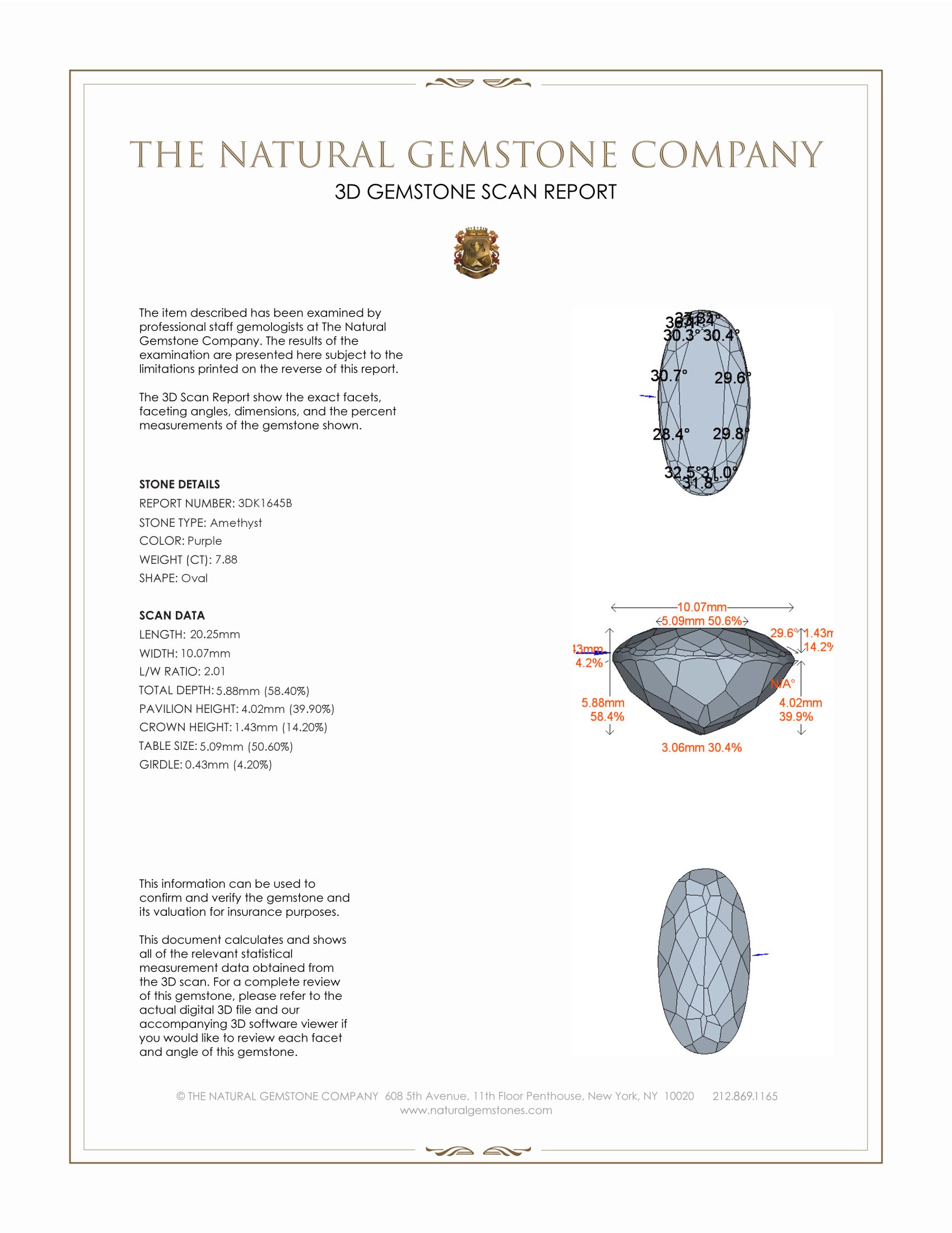 7.88 Ct. Amethyst from Brazil