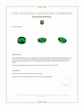 1.57 Ct. Tsavorite Garnet from East Africa Appraisal