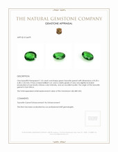 1.55 Ct. Tsavorite Garnet from East Africa Appraisal