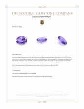 6.06 Ct. Tanzanite from Tanzania Appraisal