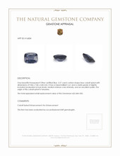 3.27 Ct. Blue Cobalt Spinel from Tanzania Appraisal