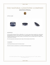 3.27 Ct. Purplish Blue Cobalt Spinel from Tanzania Appraisal