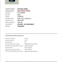 3.27 Ct. Cobalt Spinel from Tanzania Scan Report