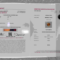 14.47 Ct. Imperial Topaz from Brazil Scan Report
