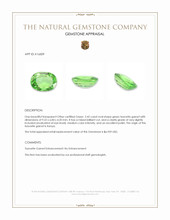 2.42 Ct. Tsavorite Garnet from Kenya Appraisal