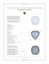 13.24 Ct. Greenish Blue Zircon from Cambodia 3 D Scan Report
