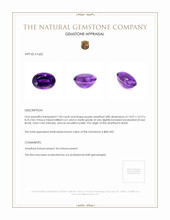 7.30 Ct. Amethyst from Brazil Appraisal