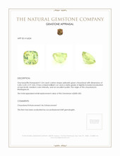 1.04 Ct. Yellowish Green Chrysoberyl from Madagascar Appraisal