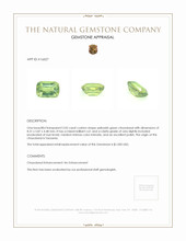 2.05 Ct. Yellowish Green Chrysoberyl from Tanzania Appraisal