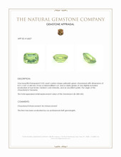2.05 Ct. Yellowish Green Chrysoberyl from Tanzania Appraisal