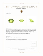 3.08 Ct. Yellowish Green Chrysoberyl from Madagascar Appraisal
