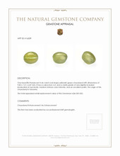 4.46 Ct. Yellowish Green Cabochon Chrysoberyl from Tanzania Appraisal