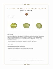 4.46 Ct. Yellowish Green Cabochon Chrysoberyl from Tanzania Appraisal