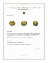 3.66 Ct. Greenish Brown Cabochon Chrysoberyl from Tanzania Appraisal