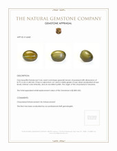 3.66 Ct. Cabochon Chrysoberyl from Tanzania Appraisal