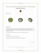 3.73 Ct. Yellowish Green Cabochon Chrysoberyl from Tanzania Appraisal
