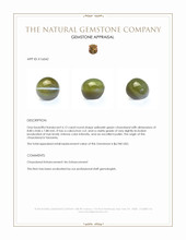 6.12 Ct. Yellowish Green Cabochon Chrysoberyl from Tanzania Appraisal