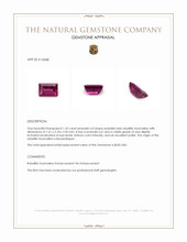 1.35 Ct. Rubellite Tourmaline from Mozambique Appraisal