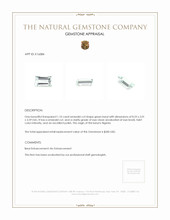 1.10 Ct. Beryl from Nigeria Appraisal