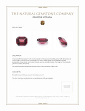 4.45 Ct. Rhodolite Garnet from Ceylon (Sri Lanka) Appraisal