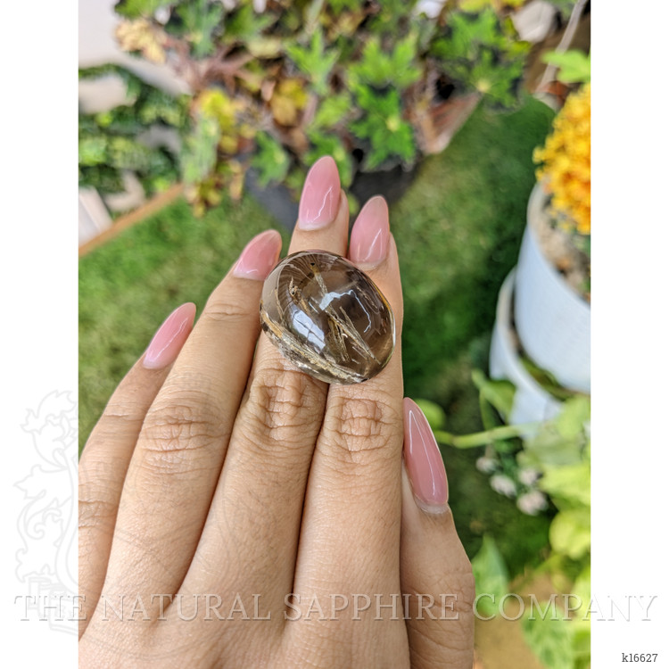 64.06 Ct. Cabochon Rutilated Quartz from Ceylon (Sri Lanka)