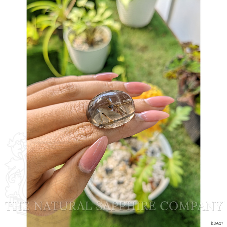 64.06 Ct. Cabochon Rutilated Quartz from Ceylon (Sri Lanka)