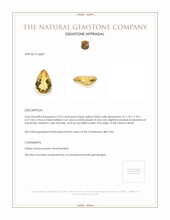 2.32 Ct. Yellow Citrine from Brazil Appraisal