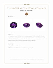 4.73 Ct. Amethyst from Brazil Appraisal