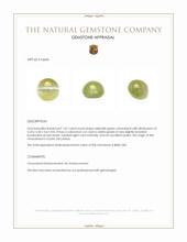 1.07 Ct. Cabochon Chrysoberyl from Ceylon (Sri Lanka) Appraisal