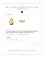 2.17 Ct. Yellow Citrine from Brazil Appraisal